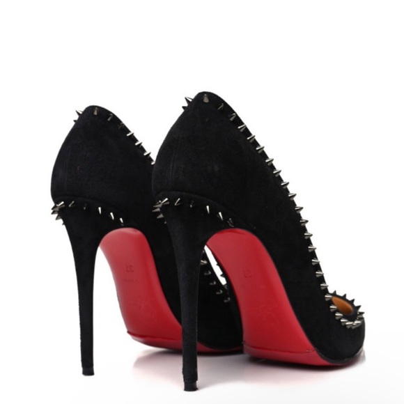 Christian Louboutin Anjalina Black Suede Pumps Size 39 - Picture 8 of 8